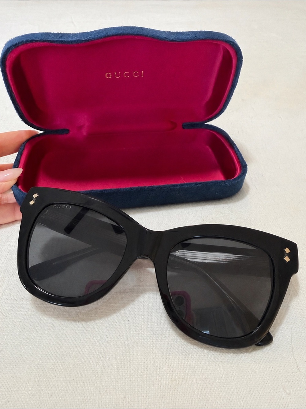 Gucci GG1082S Oversized Black Square Sunglasses